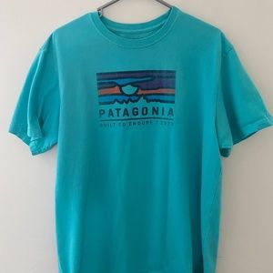 Patagonia Regular Fit Turquoise T-Shirt